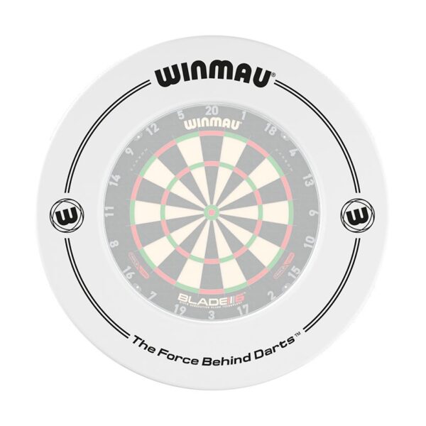 Dartbord surround Winmau white - voorbeeld met dartbord