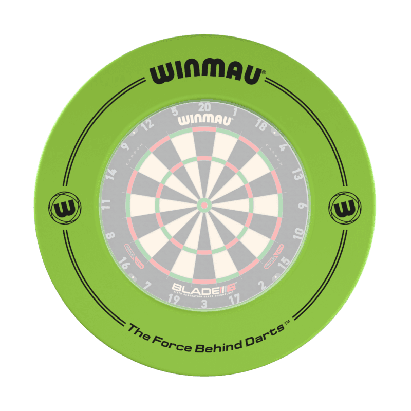 Dartbord surround Winmau green - voorbeeld met dartbord