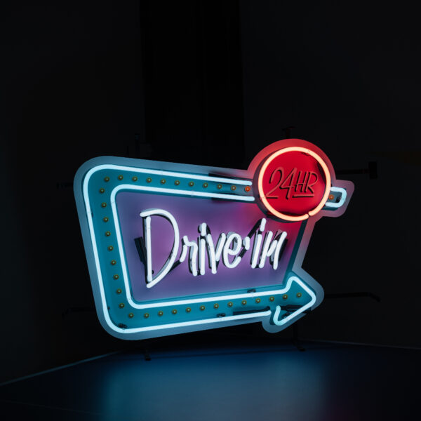 Drive-In 24h neon sign