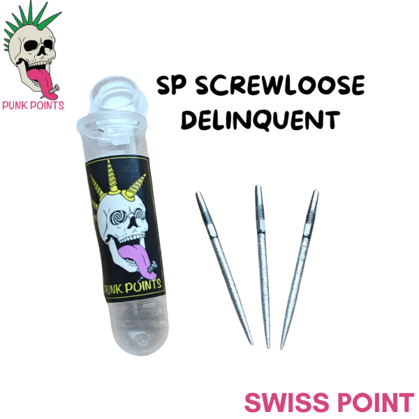 Punk Points Screwloose Delinquent Swiss Point dart points
