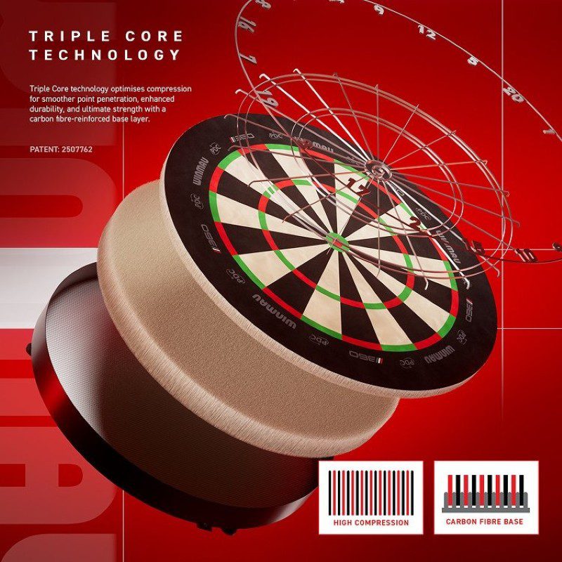 Dartbord Winmau Blade 360 Triple Core Technology van Biljarts 't Clubke
