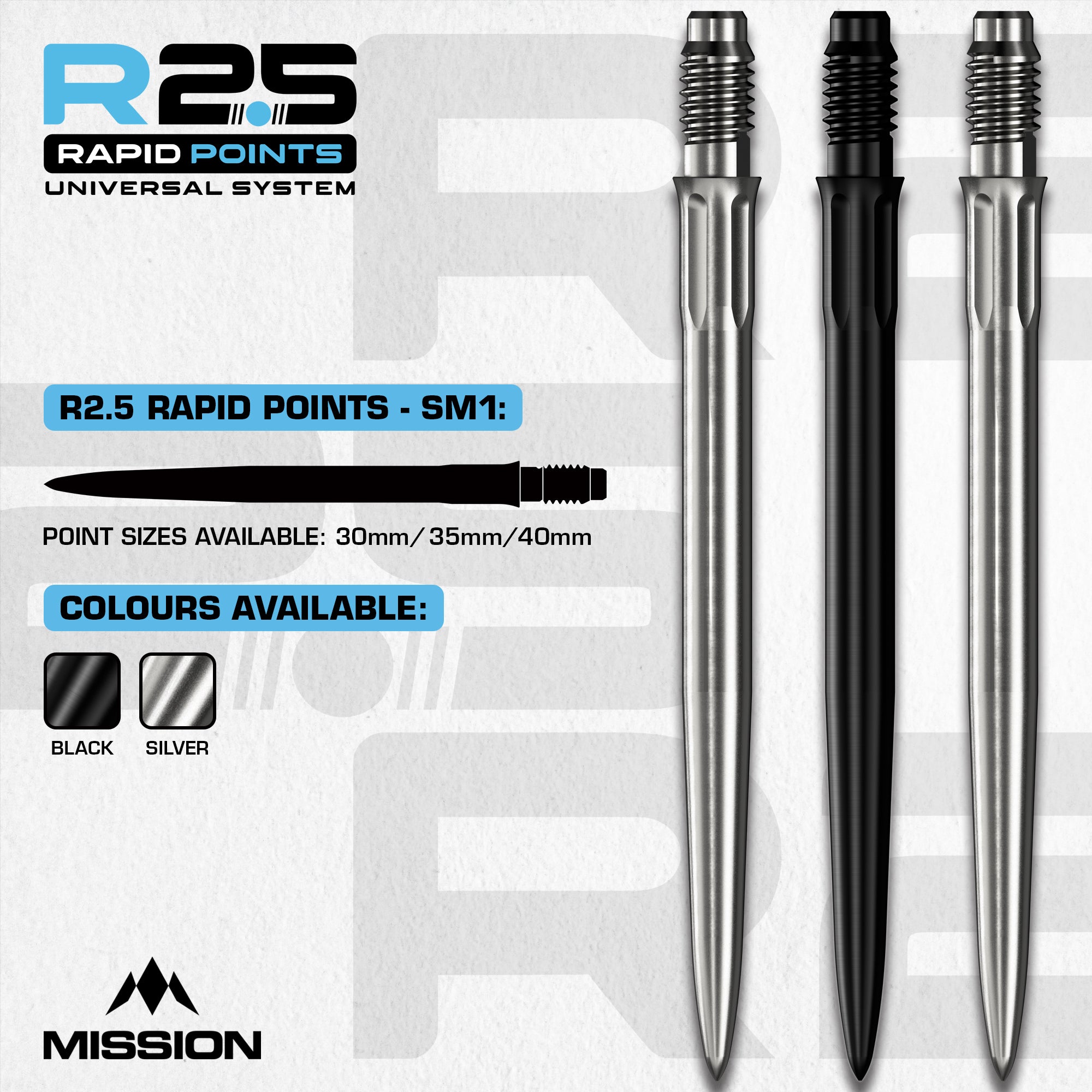 Mission R2.5 Rapid Dart Tips SM1