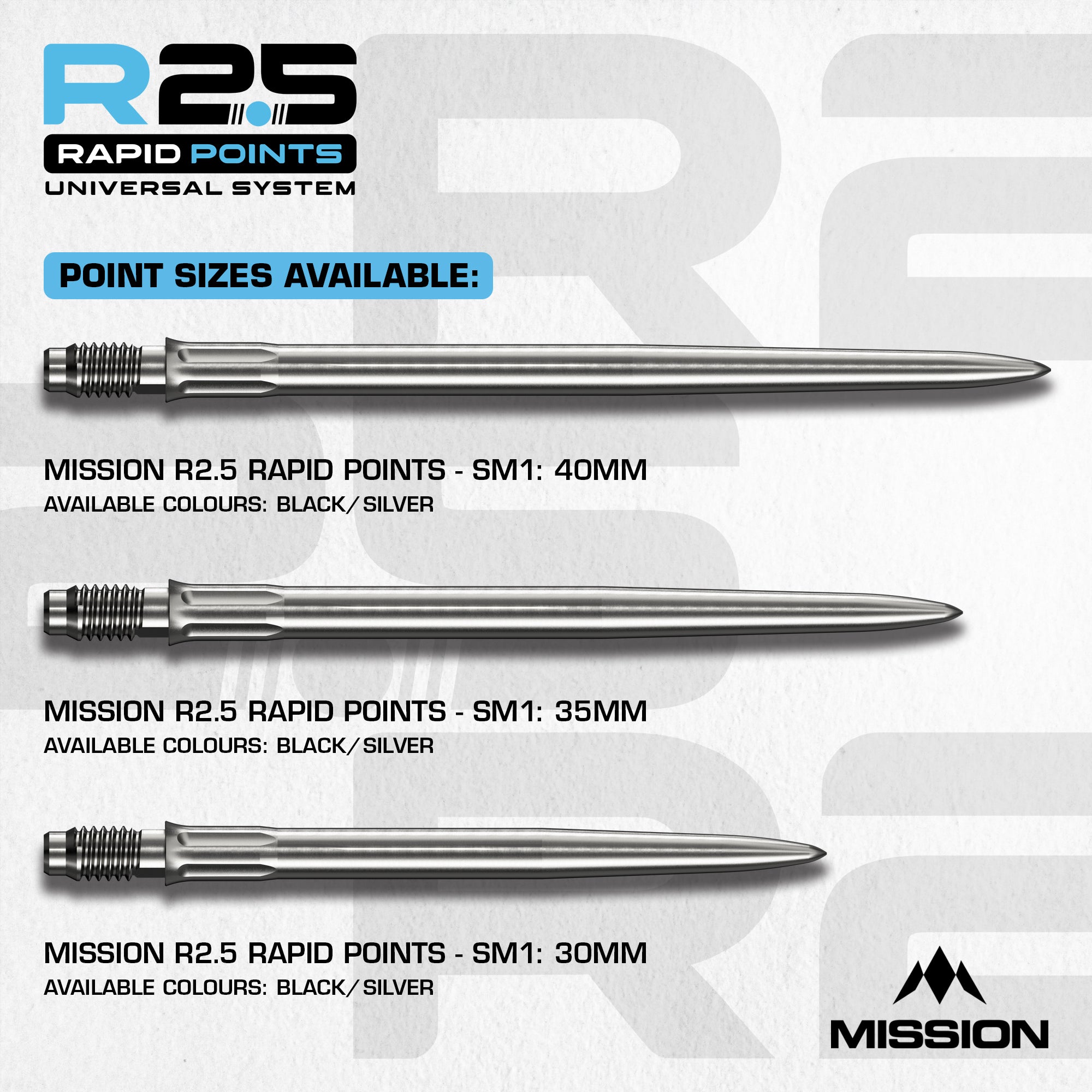 Mission R2.5 Rapid Dart Tips SM1
